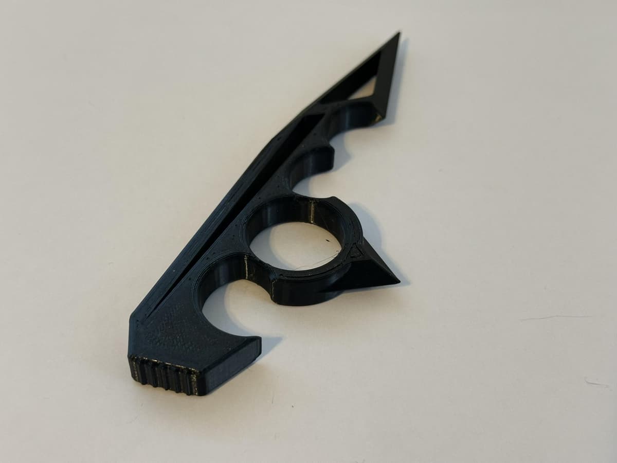 The Black Talon carbon-fiber multi-tool, close up